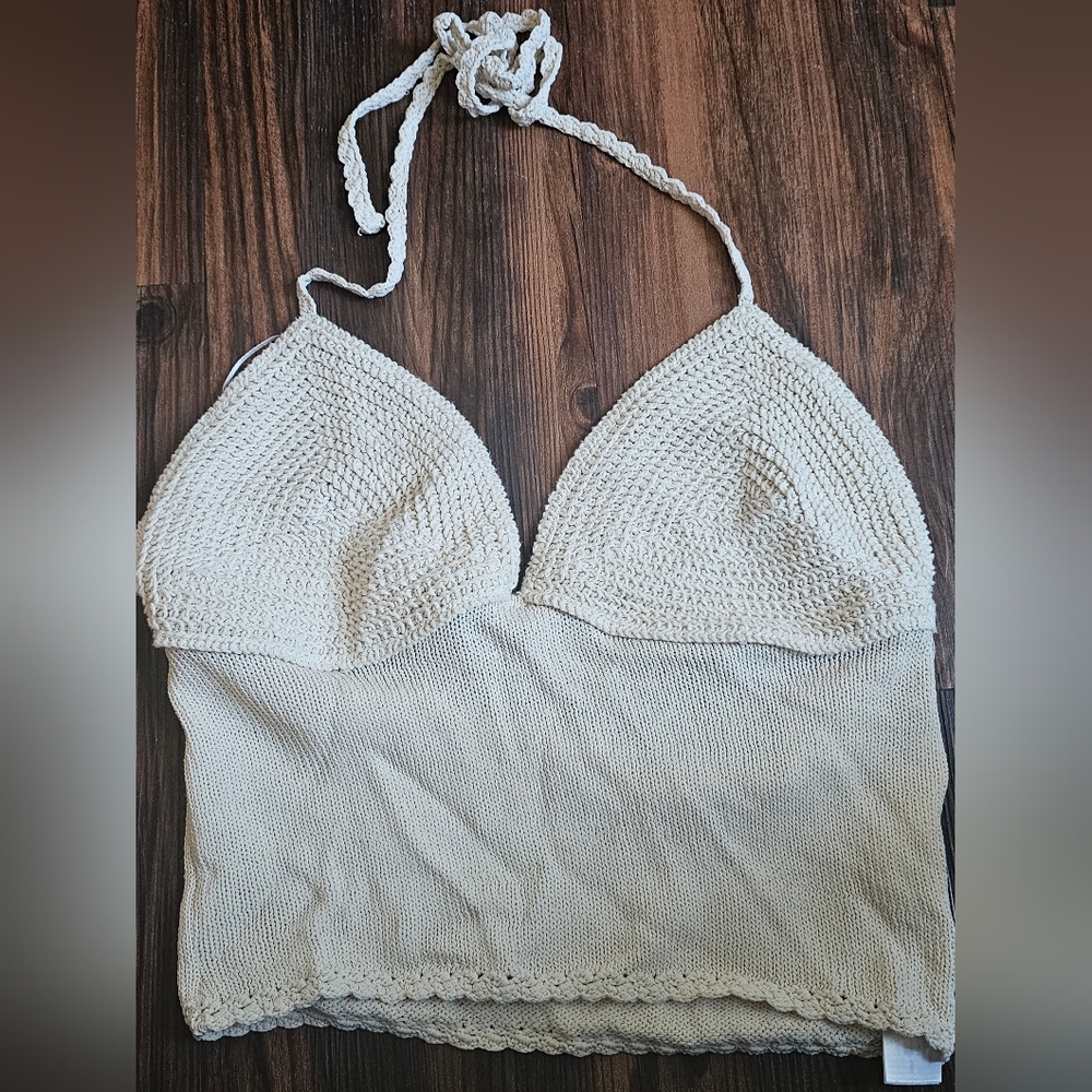 Zara Beige Knit Top